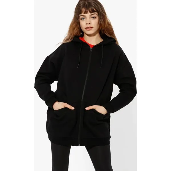 Confront Bluza Nonsense Hoody , czarny, rozmiar S. Czarne bluzy bez kaptura damskie Confront, s, z bawełny. W wyprzedaży za 79.99 zł.