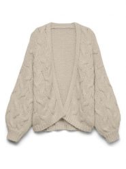 Vero Moda Kardigan w kolorze beżowym rozmiar: L. Brązowe kardigany damskie Vero Moda, l, bez wzorów, ze splotem. Za 139.95 zł.