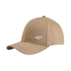 Czapka z daszkiem 4F. Brązowe czapki męskie 4f, bez wzorów, z bawełny, klasyczne. Za 53.99 zł.