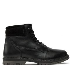 Trapery Bugatti. Czarne buty zimowe męskie Bugatti, bez zapięcia. Za 619.99 zł.