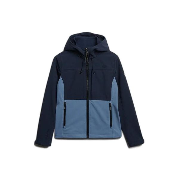 Damska kurtka turystyczna z kapturem Superdry Colourblock. Niebieskie kurtki damskie Superdry., l, bez wzorów, z materiału, z kapturem. Za 485.05 zł.