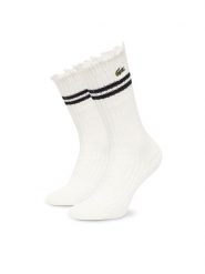 Lacoste Skarpety długie RA7788 Biały. Białe skarpetki damskie Lacoste, bez wzorów, z bawełny. Za 129.99 zł.