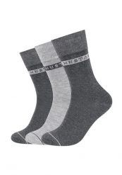 3 pack Męskie Skarpety MUSTANG dark grey mix MU31039 – 9703. Szare skarpetki męskie Mustang, bez wzorów. Za 69.99 zł.