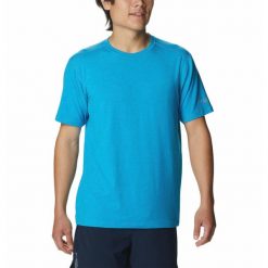 Koszulka Męska Columbia Endless Trail Running Tech T-Shirt. Niebieskie t-shirty męskie Columbia, m, bez wzorów, z elastanu, bez kołnierzyka. Za 219.00 zł.