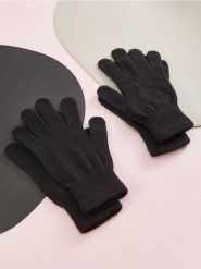 Rękawiczki 2 pack - czarny. Czarne rękawiczki damskie Sinsay, bez wzorów. Za 7.99 zł.