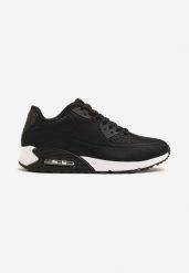 Czarno-Białe Buty Sportowe na Podeszwie Air z Perforacją Erivionis. Czarne buty sportowe na co dzień męskie Born2be, bez zapięcia. Za 89.99 zł.