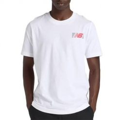 Koszulka sportowa męska New Balance MT6179UMWT. Białe t-shirty sportowe męskie New Balance, m, bez ramiączek. Za 162.00 zł.