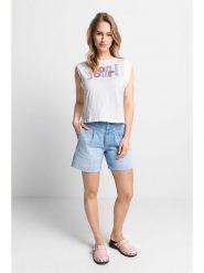 Rich & Royal Koszulka w kolorze białym rozmiar: XL. Białe bluzki damskie Rich & Royal, xl, bez wzorów, z bawełny, bez kołnierzyka, bez ramiączek. Za 92.42 zł.