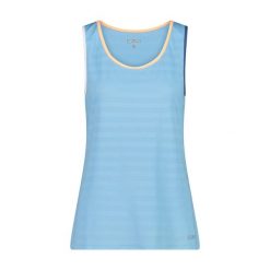 Damski tank top CMP. Niebieskie topy sportowe damskie CMP, xs, bez wzorów, z materiału, bez ramiączek. Za 174.50 zł.