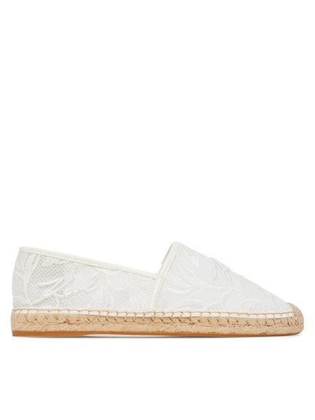 KARL LAGERFELD Espadryle Kamini KL80121A Biały. Białe espadryle damskie Karl Lagerfeld, bez wzorów, z materiału, bez obcasa. Za 709.99 zł.