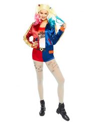 Amscan 3-częściowy kostium "Harley Quinn" w kolorze czerwono-niebieskim rozmiar: XL. Czerwone stroje jednoczęściowe damskie AMSCAN, xl, bez wzorów. Za 110.81 zł.