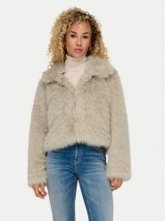 ONLY Futro Manny 15322406 Beżowy Regular Fit. Brązowe futra damskie Only, xl. Za 379.99 zł.