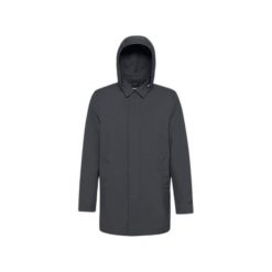 Płaszcz Geox Jacopo. Niebieskie płaszcze męskie Converse, l, bez wzorów, z materiału, biznesowe. Za 696.00 zł.