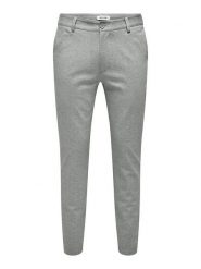 ONLY & SONS Spodnie chino "Mark" w kolorze jasnoszarym rozmiar: W28/L30. Szare spodnie materiałowe męskie Only & Sons, bez wzorów. Za 52.67 zł.