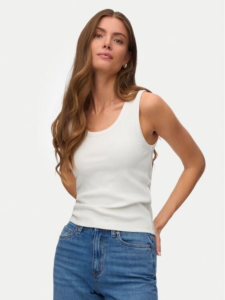 Vero Moda Top Chole 10344951 Biały Regular Fit. Białe topy damskie Vero Moda, xl, bez wzorów, z bawełny, bez ramiączek. Za 69.99 zł.