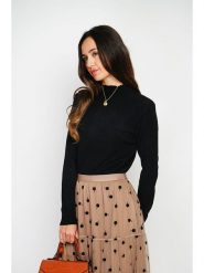 ASSUILI Kaszmirowy sweter w kolorze czarnym rozmiar: 38. Czarne golfy damskie Assuili, bez wzorów, z kaszmiru, bez ramiączek. Za 134.85 zł.