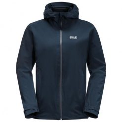 Kurtka hardshell damska Jack Wolfskin Pack & Go Shell. Niebieskie kurtki damskie Jack Wolfskin, xs, bez wzorów, z hardshellu, bez kaptura. Za 399.99 zł.