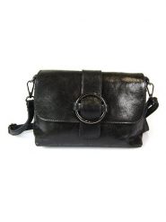 ORE10 Skórzana torebka "Vodo" w kolorze czarnym - 21 x 16 x 7 cm rozmiar: onesize. Czarne torebki klasyczne damskie ORE10, bez wzorów, z materiału, bez dodatków. Za 191.42 zł.