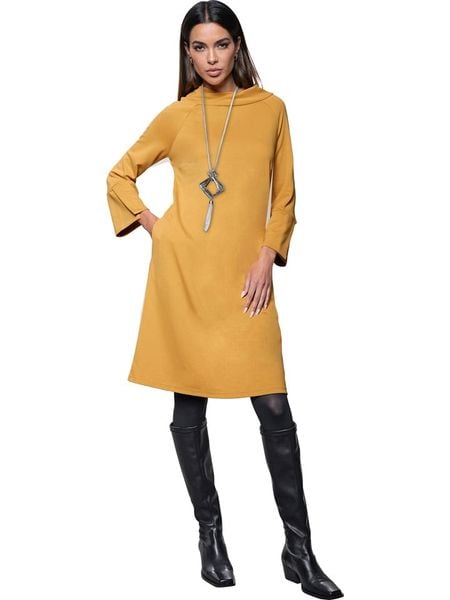 Heine Sukienka w kolorze żółtym rozmiar: 50. Żółte sukienki damskie Heine, na co dzień, bez wzorów, bez kołnierzyka, bez ramiączek, mini, proste. Za 78.99 zł.