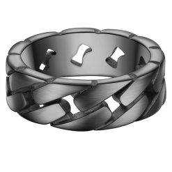 True Rebels Pierscionek ze Stali Nierdzewnej w gunmetal Biżuteria męska 1 ct Męskie. Szara biżuteria dla mężczyzn True Rebels, ze stali. Za 159.99 zł.