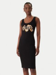 Versace Jeans Sukienka codzienna 80HAOE02 Czarny Slim Fit. Czarne sukienki damskie Versace Jeans, na co dzień, m, bez wzorów, z bawełny, bez kołnierzyka, bez ramiączek, proste. Za 899.99 zł.