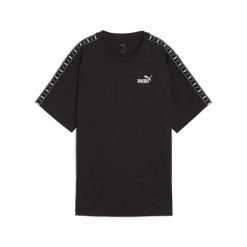 Damska koszulka ESS TAPE o luźnym kroju PUMA Black. Czarne bluzki sportowe damskie Puma, xs, bez wzorów, bez ramiączek. Za 81.99 zł.