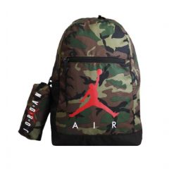 Plecak szkolny Air Jordan School Pencil Case Backpack Camo + Piórnik. Szare plecaki damskie Jordan, bez wzorów. Za 259.00 zł.