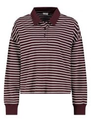 Eight2Nine Koszulka polo w kolorze bordowo-białym rozmiar: XS. Białe bluzki damskie Eight2Nine, xs, bez wzorów, z bawełny, bez kołnierzyka, bez ramiączek. Za 56.53 zł.