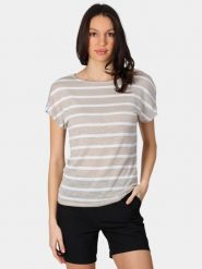Koszulka krótki rękaw Luhta Hagalund. Brązowe t-shirty damskie Luhta, l, bez wzorów, z elastanu, bez kołnierzyka. Za 165.95 zł.
