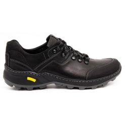 KENT Buty męskie trekkingowe 515 czarne. Czarne buty trekkingowe męskie na jesień, z jeansu, bez zapięcia. Za 351.82 zł.