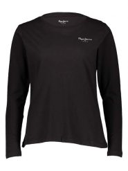 Pepe Jeans Koszulka w kolorze czarnym rozmiar: L. Czarne bluzki damskie Pepe Jeans, l, bez wzorów, z bawełny, bez kołnierzyka, bez ramiączek. Za 52.67 zł.