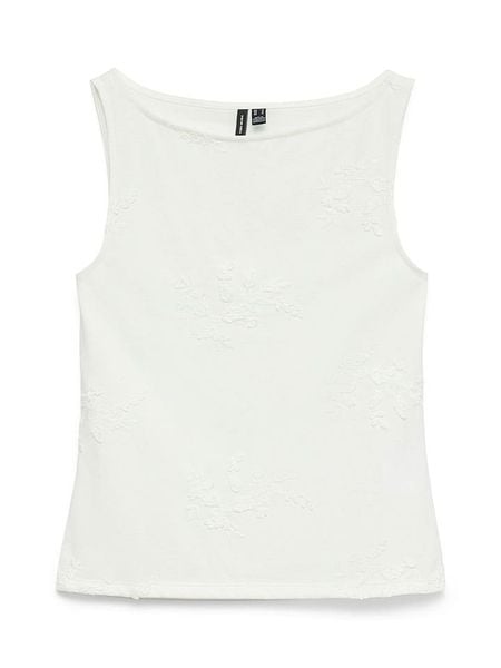 Vero Moda Top w kolorze białym rozmiar: XL. Białe topy damskie Vero Moda, xl, bez wzorów, bez kołnierzyka. Za 93.51 zł.