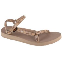 Sandały Teva Original Universal Slim Sandals 1150110-ASW beżowy. Brązowe sandały damskie bez wzorów, z materiału, bez obcasa. W wyprzedaży za 366.13 zł.