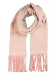 Clayre & Eef Szal w kolorze jasnoróżowo-miętowym - 190 x 38 cm rozmiar: onesize. Różowe szaliki i kominy damskie Clayre & Eef, bez wzorów, z materiału. Za 65.38 zł.