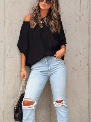 Milan Kiss Bluza w kolorze czarnym rozmiar: M. Czarne bluzy bez kaptura damskie Milan Kiss, m. Za 126.99 zł.