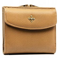 Portfel beżowy Milano Design PP-SF-1815-A-BL. Brązowe portfele damskie MILANO DESIGN, bez wzorów, ze skóry. Za 27.99 zł.