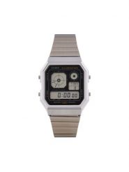 Casio Zegarek A130WE-1AEF Srebrny. Szare, cyfrowe zegarki męskie Casio, srebrne. Za 249.99 zł.