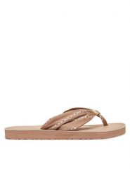 Tommy Hilfiger Japonki Th Chain Print Elevated Sandal FW0FW08519 Beżowy. Brązowe klapki damskie Tommy Hilfiger, bez wzorów, z materiału, bez obcasa. Za 159.99 zł.