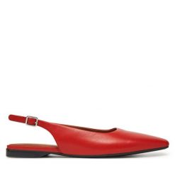 Sandały Vagabond Shoemakers. Czerwone sandały damskie Vagabond Shoemakers, bez wzorów, bez obcasa, na płaskiej podeszwie. Za 279.99 zł.
