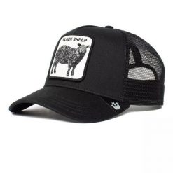 Czapka z daszkiem Goorin Bros. The Black Sheep Trucker - 101-0380-BLK. Czarne czapki męskie Goorin Bros, bez wzorów. Za 169.98 zł.