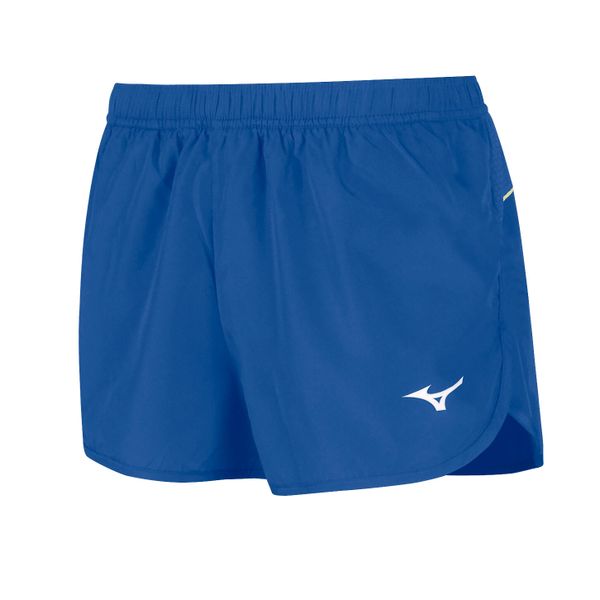 Krótkie spodenki damskie premium Mizuno JPN split. Niebieskie spodenki sportowe damskie Mizuno, l, z materiału, na fitness i siłownię. Za 156.80 zł.