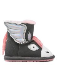 EMU Australia Śniegowce Pegasus Walker B12759 Szary. Szare kozaki dziewczęce Emu Australia, bez wzorów, ze skóry, bez obcasa. Za 269.99 zł.