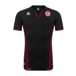 Druga koszulka Tunisu Pro 2026/27. Czarne t-shirty sportowe męskie Kappa, l, z materiału, bez ramiączek, na fitness i siłownię. Za 559.10 zł.