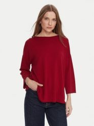 Kontatto Sweter 3M0801C Czerwony Regular Fit. Czerwone swetry klasyczne damskie Kontatto, m, z wiskozy, bez kołnierzyka. Za 269.99 zł.