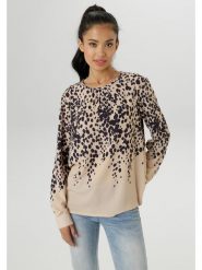 Aniston Bluzka w kolorze beżowym rozmiar: 38. Brązowe bluzki damskie Aniston, bez wzorów, bez kołnierzyka, bez ramiączek. Za 60.88 zł.