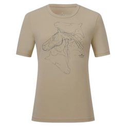 Damska koszulka do jazdy konnej Euro-Star Amelie. Brązowe t-shirty damskie EURO-STAR, xl, bez wzorów, z materiału, bez kołnierzyka. Za 272.50 zł.