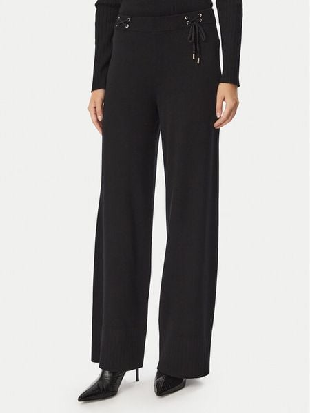 Liu Jo Sport Spodnie dzianinowe TF6084 MS63L Czarny Regular Fit. Czarne spodnie materiałowe damskie Liu Jo Sport, l, z dzianiny. Za 649.99 zł.