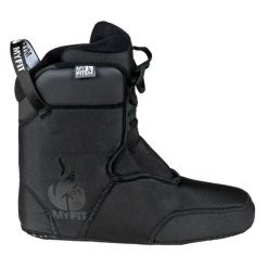 Klapki do jazdy na rolkach Myfit SPC Dual Fit Liner. Czarne klapki damskie POWERSLIDE, bez wzorów, z materiału, bez obcasa. Za 363.50 zł.