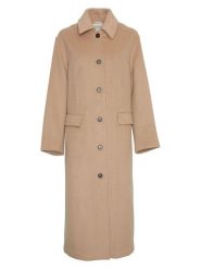 MOSS COPENHAGEN Płaszcz przejściowy "Peyton" w kolorze beżowym rozmiar: M/L. Brązowe płaszcze damskie MOSS COPENHAGEN, l, bez wzorów, z wełny. Za 404.99 zł.