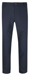 Eleganckie Męskie Spodnie - RIGON - Granat w Delikatną Kratkę. Spodnie materiałowe męskie Rigon, bez wzorów, z elastanu, eleganckie. Za 179.00 zł.